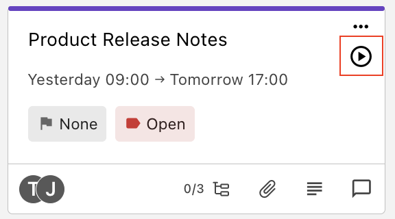 Task Start Timer